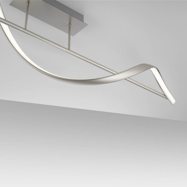 Q-Smart-Home Paul Neuhaus Q-Swing LED mennyezeti világítás acél, dimmelhető, Alu / szürke / cink, Nappali / Étkező, Alumínium, Modern