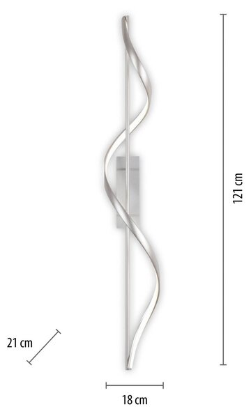 Q-Smart-Home Paul Neuhaus Q-Swing LED mennyezeti világítás acél, dimmelhető, Alu / szürke / cink, Nappali / Étkező, Alumínium, Modern