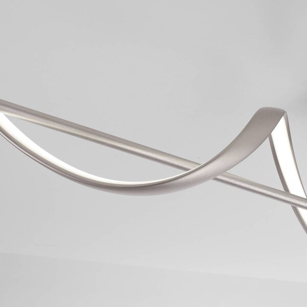 Q-Smart-Home Paul Neuhaus Q-Swing LED mennyezeti világítás acél, dimmelhető, Alu / szürke / cink, Nappali / Étkező, Alumínium, Modern