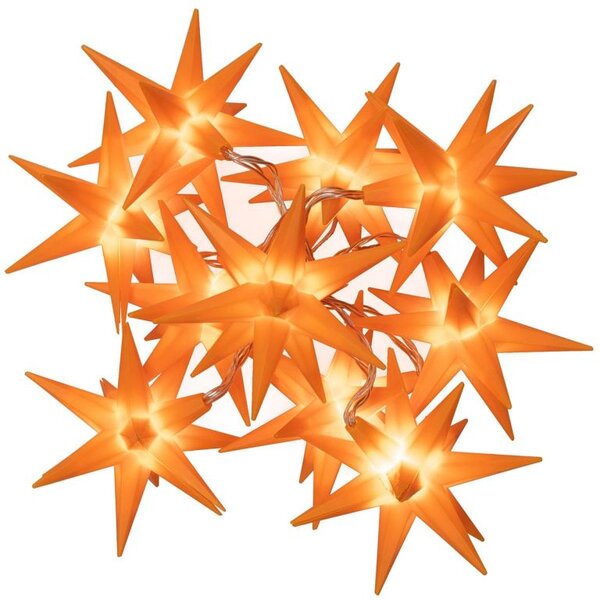 Karácsonyi LED csillagok narancssárga 10 LED