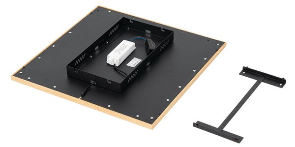 Lucande LED mennyezeti lámpa Joren, 52 cm, fa, CCT, távirányítóval, dimmelhető, Világos fa, Nappali / Étkező, Fa, Vidéki otthon / Rusztikus