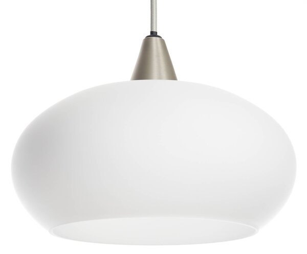 Lucande függőlámpa Sharvil, 3-lámpás, fehér, üveg, 97cm, dimmelhető, Fehér / opál, Nappali / Étkező, Üveg, Dizájn
