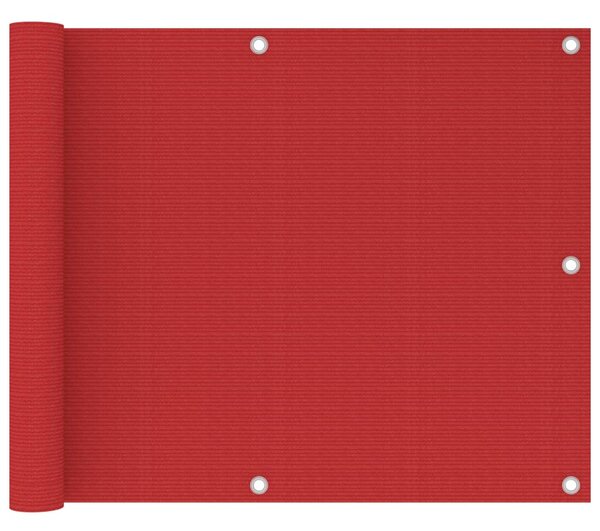 VidaXL piros HDPE erkélytakaró 75 x 500 cm