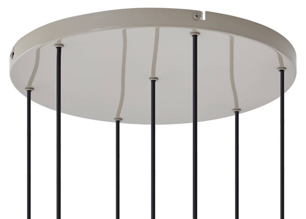 Lucande függőlámpa Narion, kerek, 7-light, színes, fém, dimmelhető, Többszínű, Nappali / Étkező, fém, Dizájn