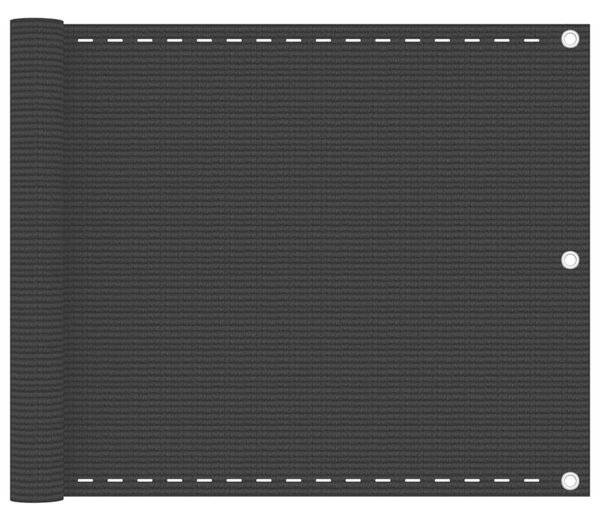 VidaXL fekete HDPE erkélytakaró 75 x 500 cm