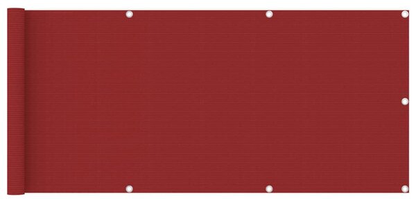 VidaXL piros HDPE erkélyparaván 75 x 400 cm