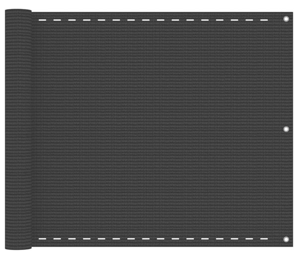 VidaXL fekete HDPE erkélytakaró 75 x 400 cm