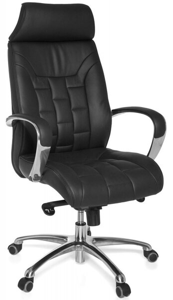 TORINO bőr irodai szék - fekete