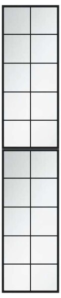 Fém Fali Tükör Szett - 2 db, Fekete, 100x40 cm