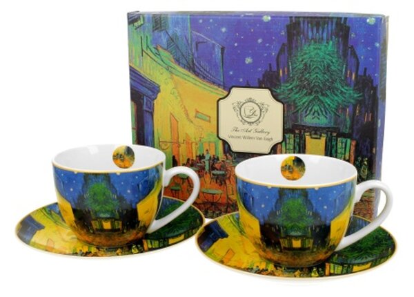 Porcelán csésze szett - 280ml - Van Gogh: Kávéház éjjel