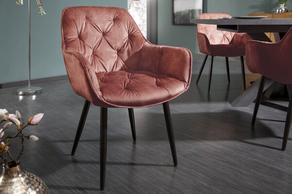 MILAN modern bársony szék - barna
