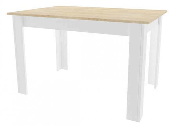 Étkezőasztal 120x80cm Sonoma/White Edgy