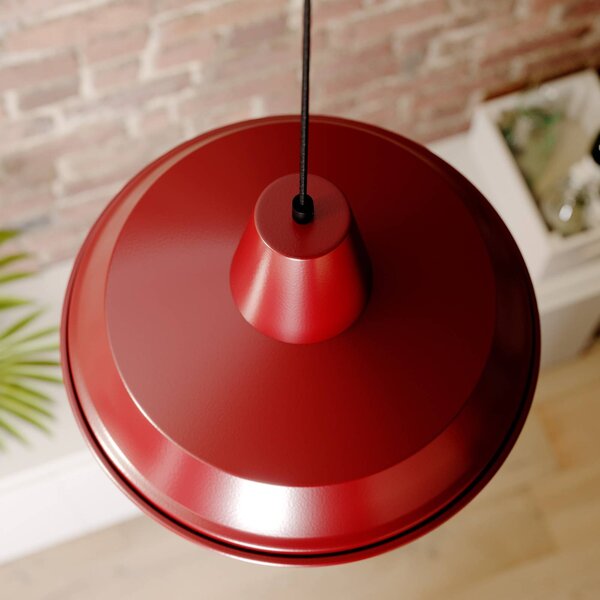 Luminex CLASS lógó világítás, piros/fehér, Ø 36 cm, fém, dimmelhető, Piros, Nappali / Étkező, fém
