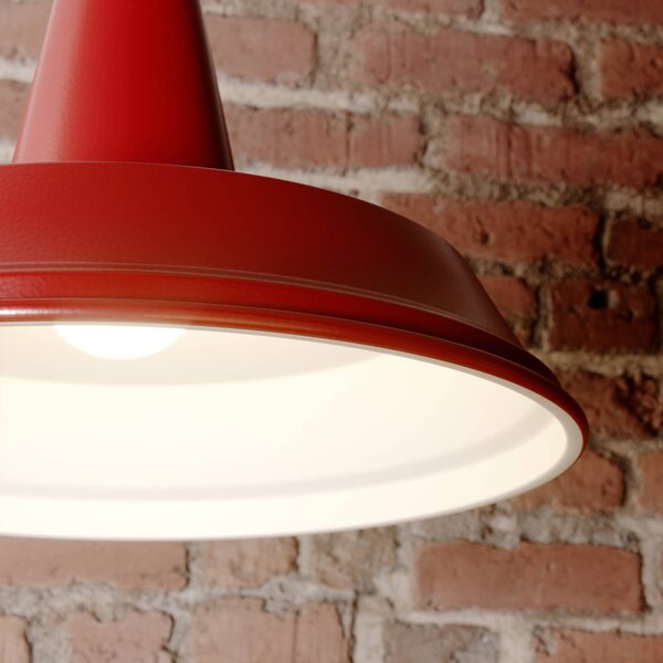 Luminex CLASS lógó világítás, piros/fehér, Ø 36 cm, fém, dimmelhető, Piros, Nappali / Étkező, fém
