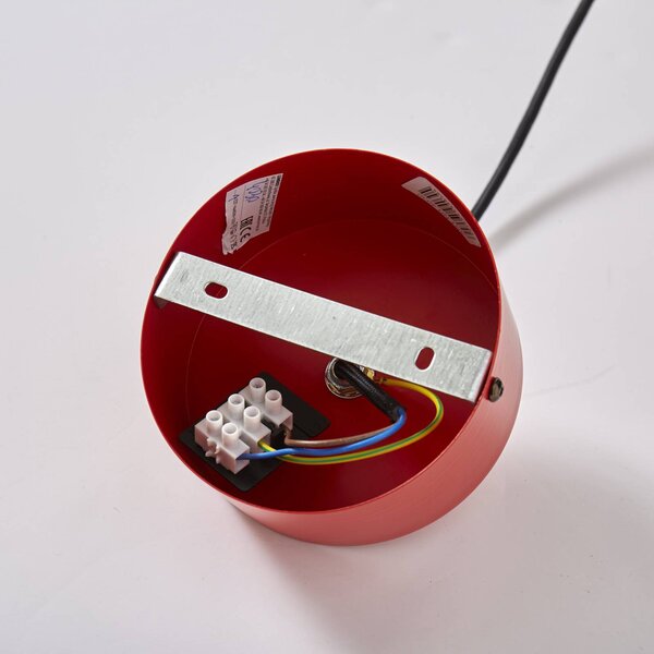 Luminex CLASS lógó világítás, piros/fehér, Ø 36 cm, fém, dimmelhető, Piros, Nappali / Étkező, fém