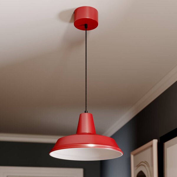 Luminex CLASS lógó világítás, piros/fehér, Ø 36 cm, fém, dimmelhető, Piros, Nappali / Étkező, fém