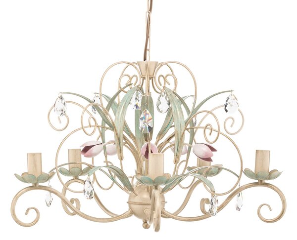 Luminex Luce csillár, 5 izzós, dimmelhető, Nappali / Étkező, fém, Firenzei