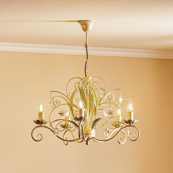 Luminex Luce csillár, 5 izzós, dimmelhető, Nappali / Étkező, fém, Firenzei