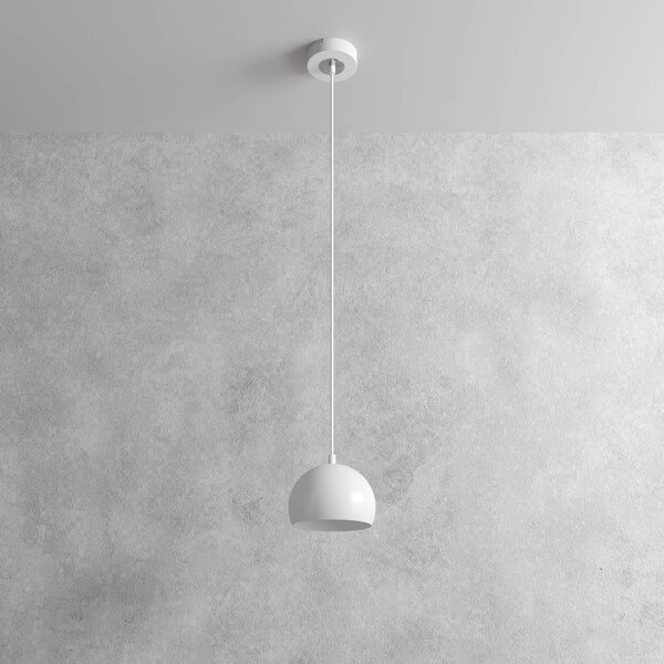 Luminex Sool lógó világítás, fehér, Ø 15 cm, 1 izzó, fém, E27, dimmelhető, Fehér / opál, Nappali / Étkező, fém