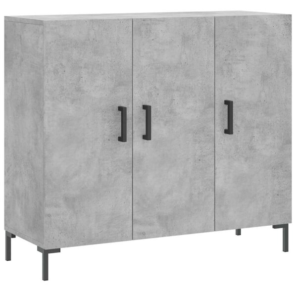 Modern Tálalószekrény - Betonszürke - 90x34x80 cm