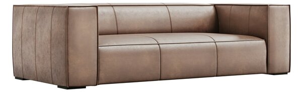 Világosbarna bőr kanapé 227 cm Madame – Windsor & Co Sofas