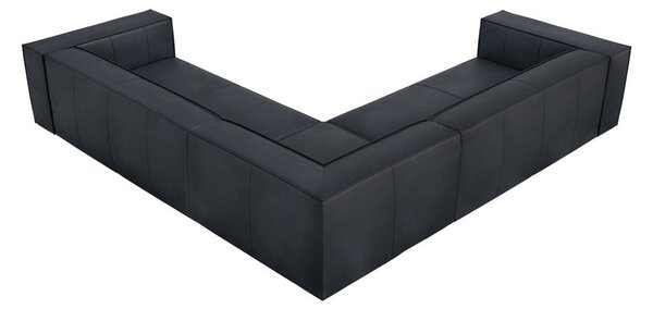 Sötétkék bőr sarokkanapé (variálható) Madame – Windsor & Co Sofas