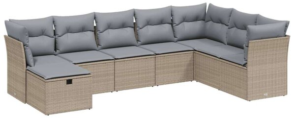VidaXL Polyrattan Kerti Ülőgarnitúra - 8 részes