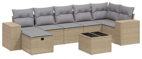 VidaXL Polyrattan Kerti Ülőgarnitúra - 8 részes