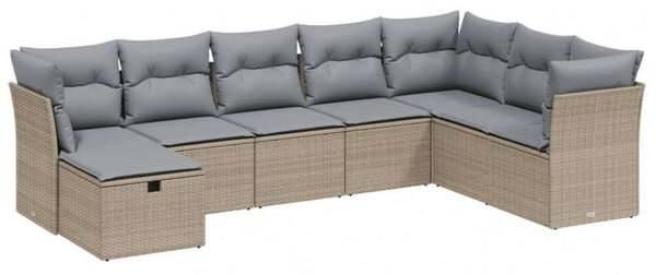 VidaXL Polyrattan Kerti Ülőgarnitúra - 8 részes