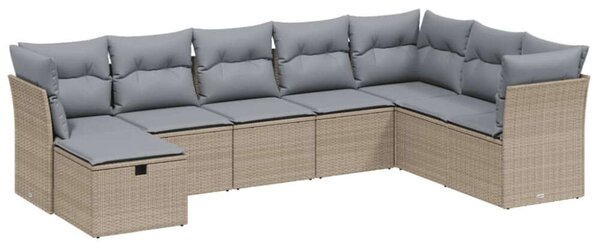 VidaXL Polyrattan Kerti Ülőgarnitúra - 8 részes