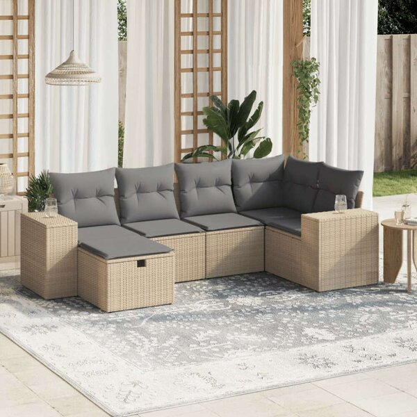 VidaXL Polyrattan Kerti Ülőgarnitúra - 6 részes