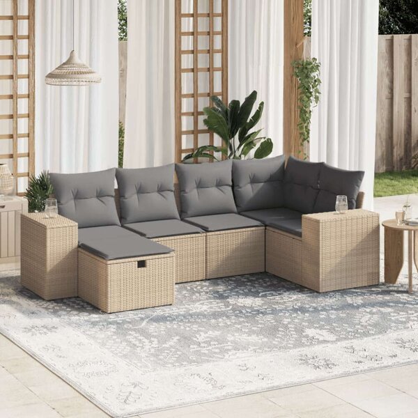 VidaXL Polyrattan Kerti Ülőgarnitúra - 6 részes
