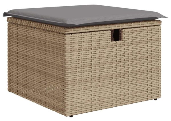VidaXL Polyrattan Kerti Ülőgarnitúra - 8 részes - Bézs