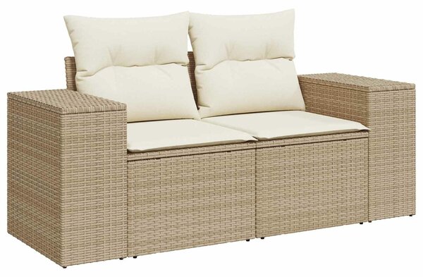 VidaXL Kanapé Szett 6 db Beige és Krémszínű Poli rattan és acél