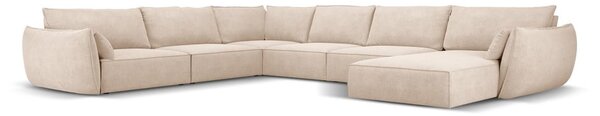 Bézs sarokkanapé (bal oldali) Vanda – Mazzini Sofas