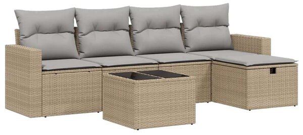 VidaXL Polyrattan Kerti Ülőgarnitúra - 6 részes