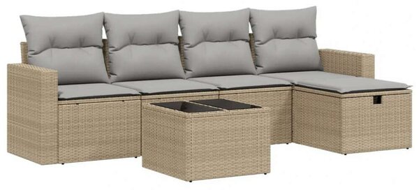 VidaXL Polyrattan Kerti Ülőgarnitúra - 6 részes