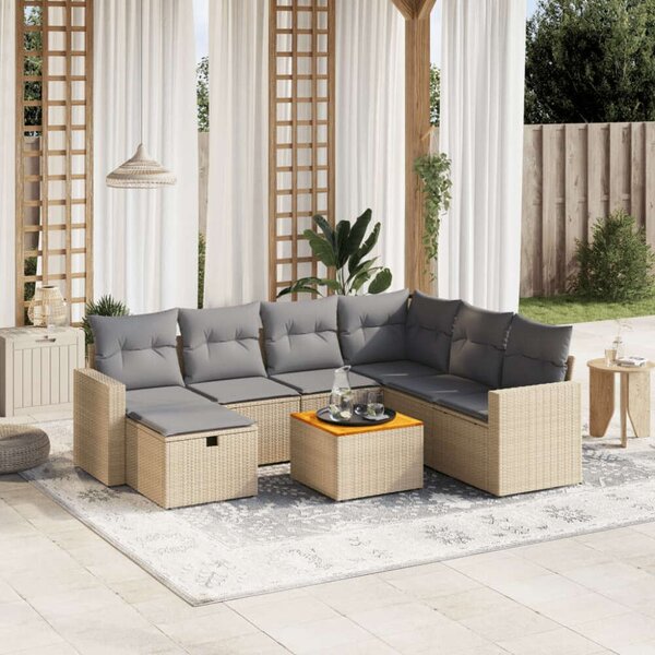 VidaXL Polyrattan Kerti Ülőgarnitúra - 8 részes