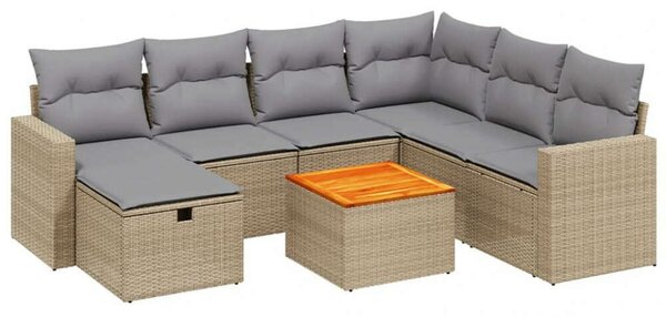 VidaXL Polyrattan Kerti Ülőgarnitúra - 8 részes