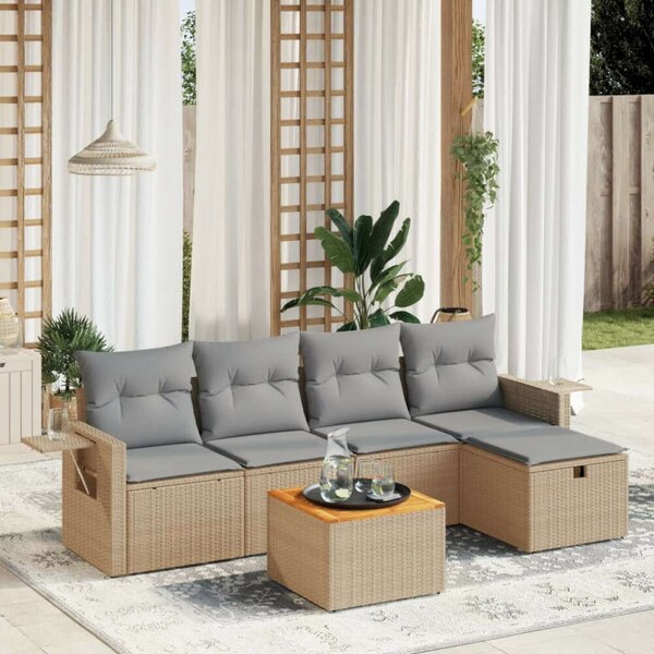 Polyrattan Kerti Ülőgarnitúra - 6 részes