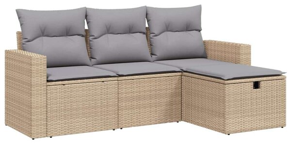 VidaXL Polyrattan Kerti Ülőgarnitúra - 4 részes