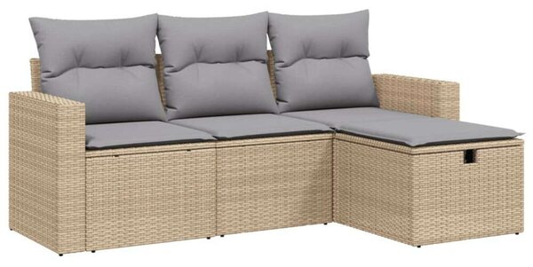 VidaXL Polyrattan Kerti Ülőgarnitúra - 4 részes