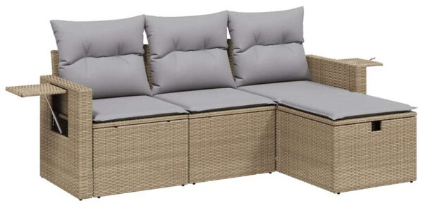 VidaXL Polyrattan Kerti Ülőgarnitúra - 4 részes