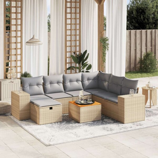 VidaXL Polyrattan Kerti Ülőgarnitúra - 8 részes