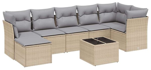 VidaXL Polyrattan Kerti Ülőgarnitúra - 8 részes