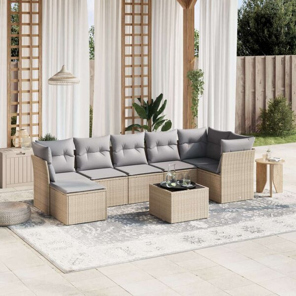 VidaXL Polyrattan Kerti Ülőgarnitúra - 8 részes