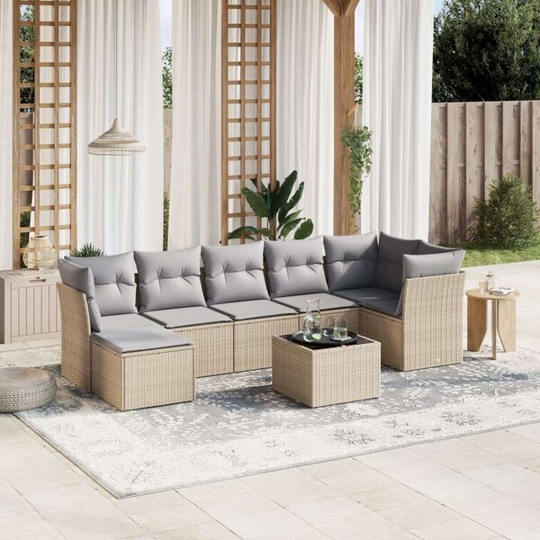 VidaXL Polyrattan Kerti Ülőgarnitúra - 8 részes