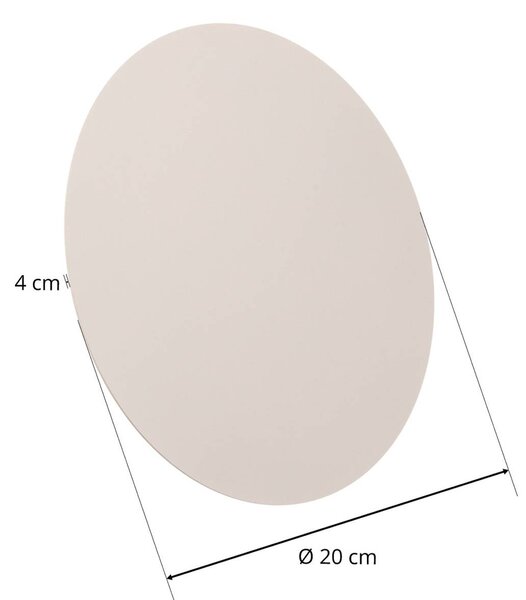 TK Lighting Lunia New fali világítás, fehér, Ø 20 cm, dimmelhető, Fehér / opál, Nappali / Étkező, fém