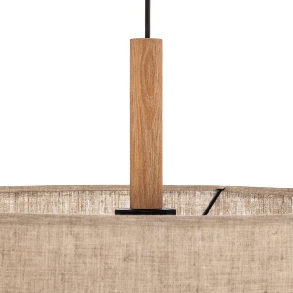 TK Lighting Deva Nature lógó világítás, 1 izzós, textil árnyék, dimmelhető, Nappali / Étkező, Textil / szövet / selyem, Skandináv