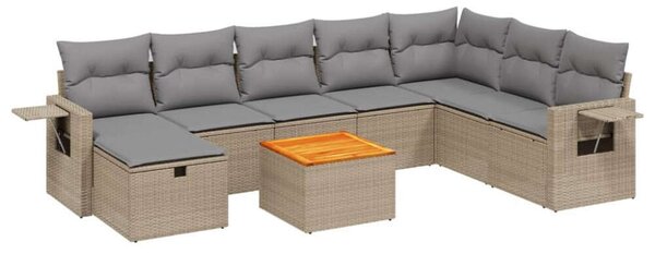 Polyrattan Kerti Ülőgarnitúra - 9 részes szett